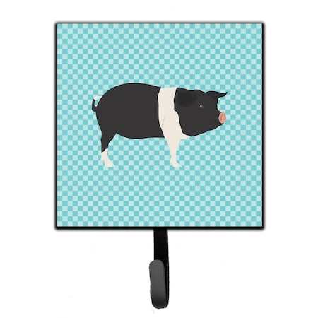 Carolines Treasures Hampshire Pig Blue Check Leash or Key Holder BB8113SH4
